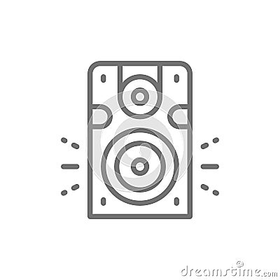 Speaker, subwoofer, audio equipment line icon. Vector Illustration