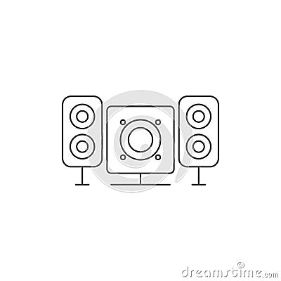Speaker subwoofer icon design template illustration Vector Illustration