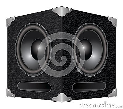 Speaker or Subwoofer Vector Illustration