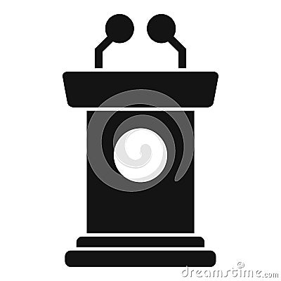 Speaker tribune icon simple vector. Democracy vote Stock Photo