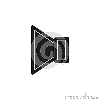 Speaker volume icon - audio voice sound symbol, media music - vector loudspeaker Stock Photo