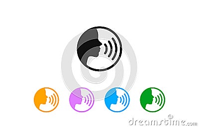 Speaking clip art speech Logo Vector Illustration