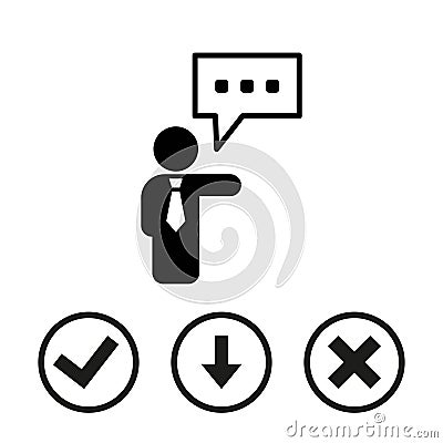 Speaking of people, the chat icon stock vector illustration Vector Illustration