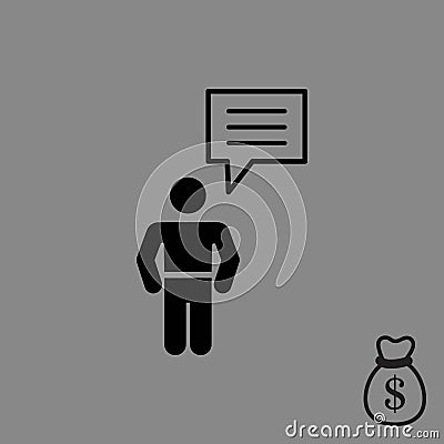 Speaking of people, the chat icon stock vector illustration Vector Illustration