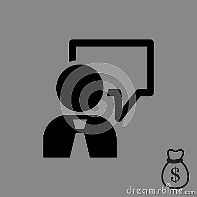 Speaking of people, the chat icon stock vector illustration Vector Illustration