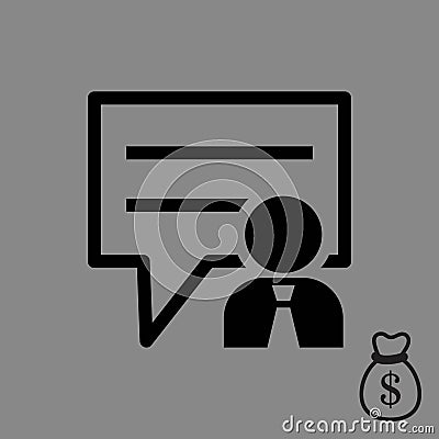 Speaking of people, the chat icon stock vector illustration Vector Illustration