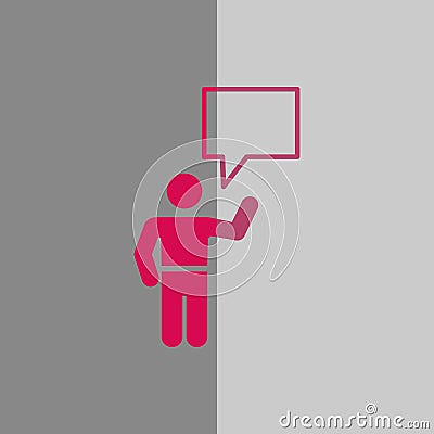 Speaking of people, the chat icon stock vector illustration Vector Illustration