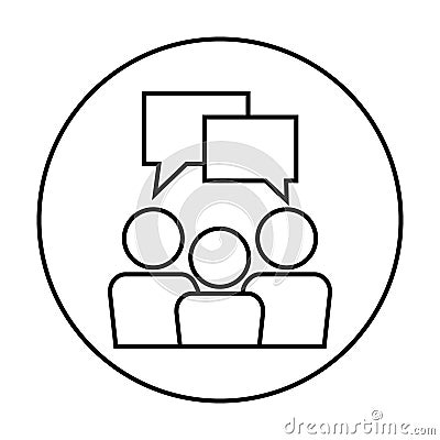 Speaking people vector icon. talk sign. speak illustration symbol. Vector Illustration