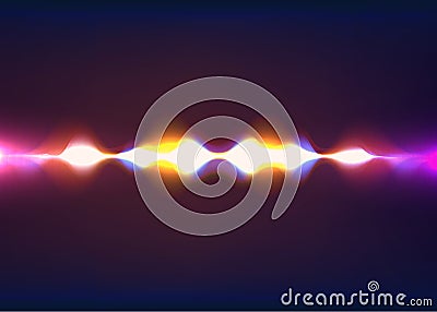 Speaking sound wave. Abstract pulse. Vector illustration. Vector Illustration