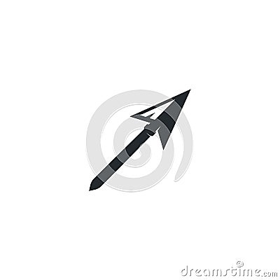 Spear logo vector icon illustration template Vector Illustration