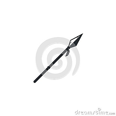 Spear logo vector icon illustration template Vector Illustration