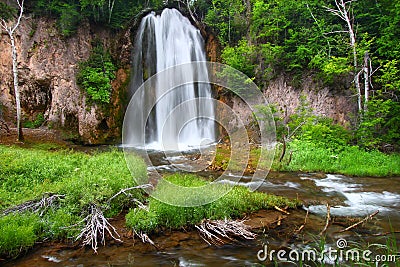 Spearfish Falls of the Black Hills Stock Photo