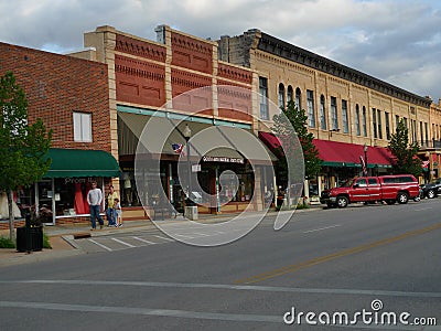 Spearfish, South Dakota downtown with historic buildings Editorial Stock Photo