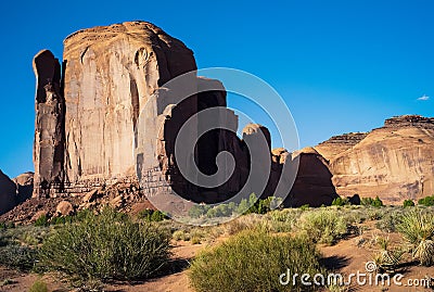 Spearhead Mesa Rock Formation in Monument Valley Stock Photo