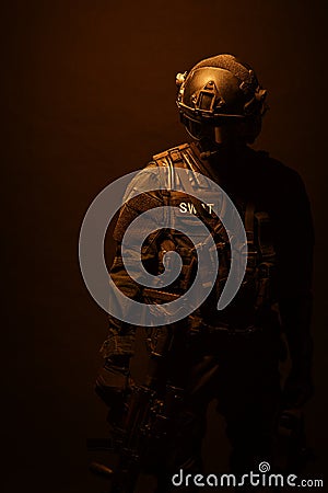 Spec ops police officer SWAT Stock Photo