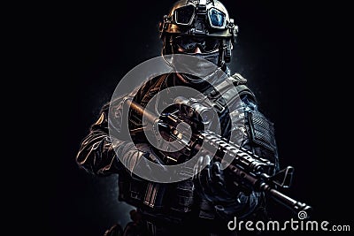 Spec ops police officer SWAT Stock Photo