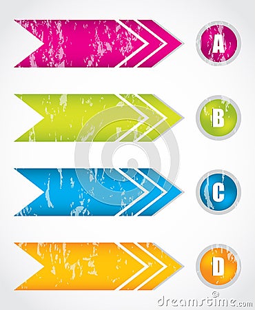 Special arrow stickers Vector Illustration
