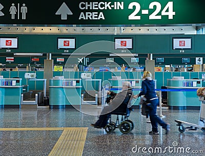 Special assistance the airport Editorial Stock Photo