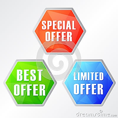 Special, best, limited offer Stock Photo