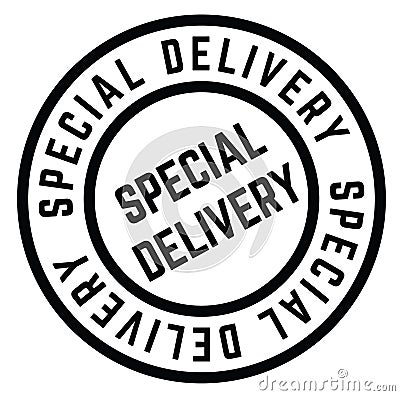 Special Delivery stamp Vector Illustration