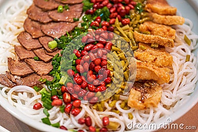 A special dish from Guangxi, China, Guilin rice noodles, cold rice noodles Stock Photo