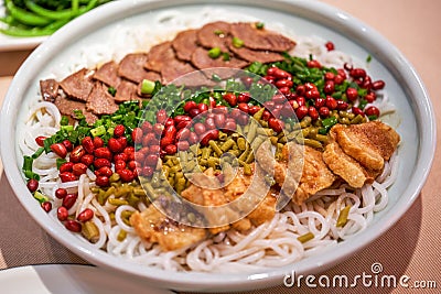 A special dish from Guangxi, China, Guilin rice noodles, cold rice noodles Stock Photo