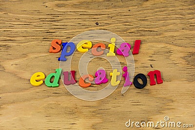 Special education class school educate plastic Stock Photo