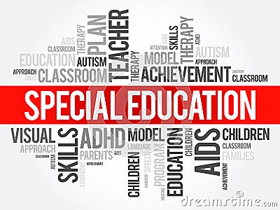 Special Education is the practice of educating students in a way that accommodates their individual differences, disabilities, and Stock Photo