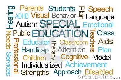 Special Education Word Cloud Stock Photo