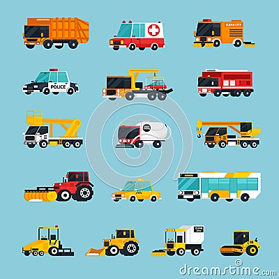 Special And Emergency Transport Infographics Vector Illustration