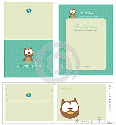 Special Event Templates and Envelope Vector Illustration
