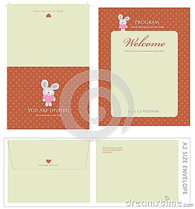 Special Event Templates and Envelope Vector Illustration