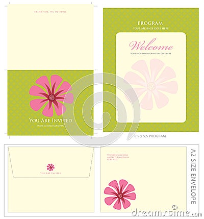 Special Event Templates and Envelope Vector Illustration