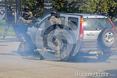 Special events of the Polish Border Guard tactical unit Editorial Stock Photo