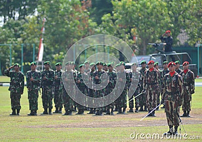 Special Forces (Kopassus) military from Indonesia Editorial Stock Photo