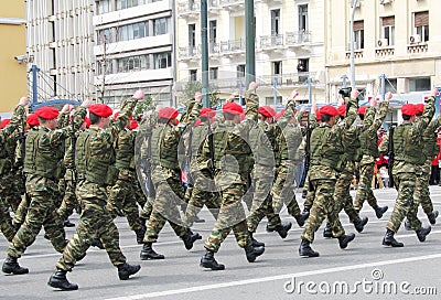 Special Forces Marching Stock Photo