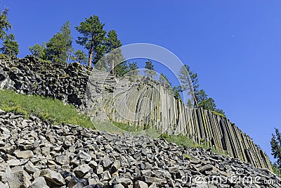 Special Geology in Devils Postpile National Monument Stock Photo