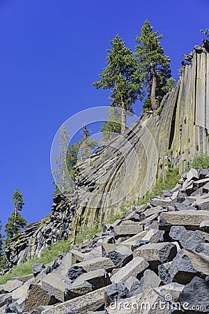 Special Geology in Devils Postpile National Monument Stock Photo