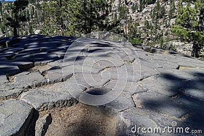 Special Geology in Devils Postpile National Monument Stock Photo