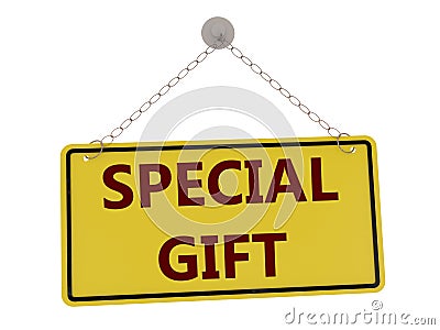 Special gift sign Stock Photo