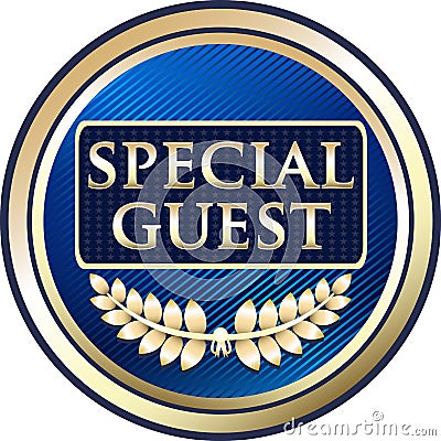 Special Guest Luxury Gold Label Icon Vector Illustration