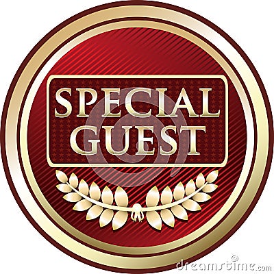 Special Guest Luxury Red Emblem Icon Vector Illustration