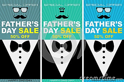 Special illustration for father`s day, shopping discount image Stock Photo