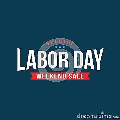 Special Labor Day Weekend Sale Text Treatment Vector Illustration