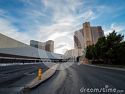 Special lockdown scene of the famous Palazzo on Las Vegas Strip Editorial Stock Photo