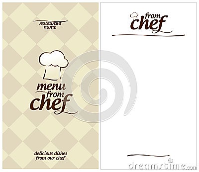 Special Menu from Chef. Vector Illustration