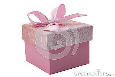 Special occasion present, luxury gifts and giving and receiving presents concept with ornate gift box with pink ribbon and bow Stock Photo