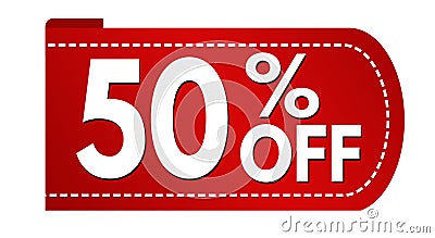 Special offer 50 % off banner design Vector Illustration