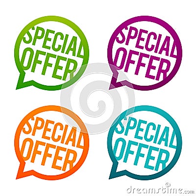 Special offer round Buttons. Circle Eps10 Vector. Vector Illustration