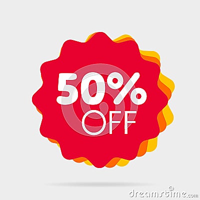 Special offer sale red price Vector Illustration